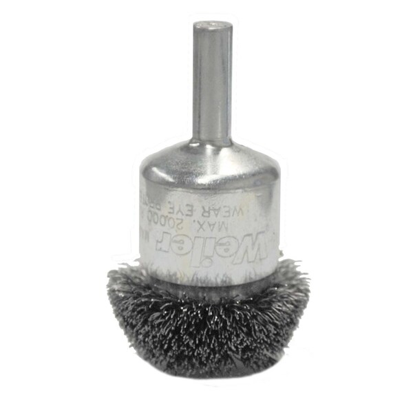 Weiler 1-1/4" Circular Flared Crimped Wire End Brush .008" Steel Fill 10035 - main